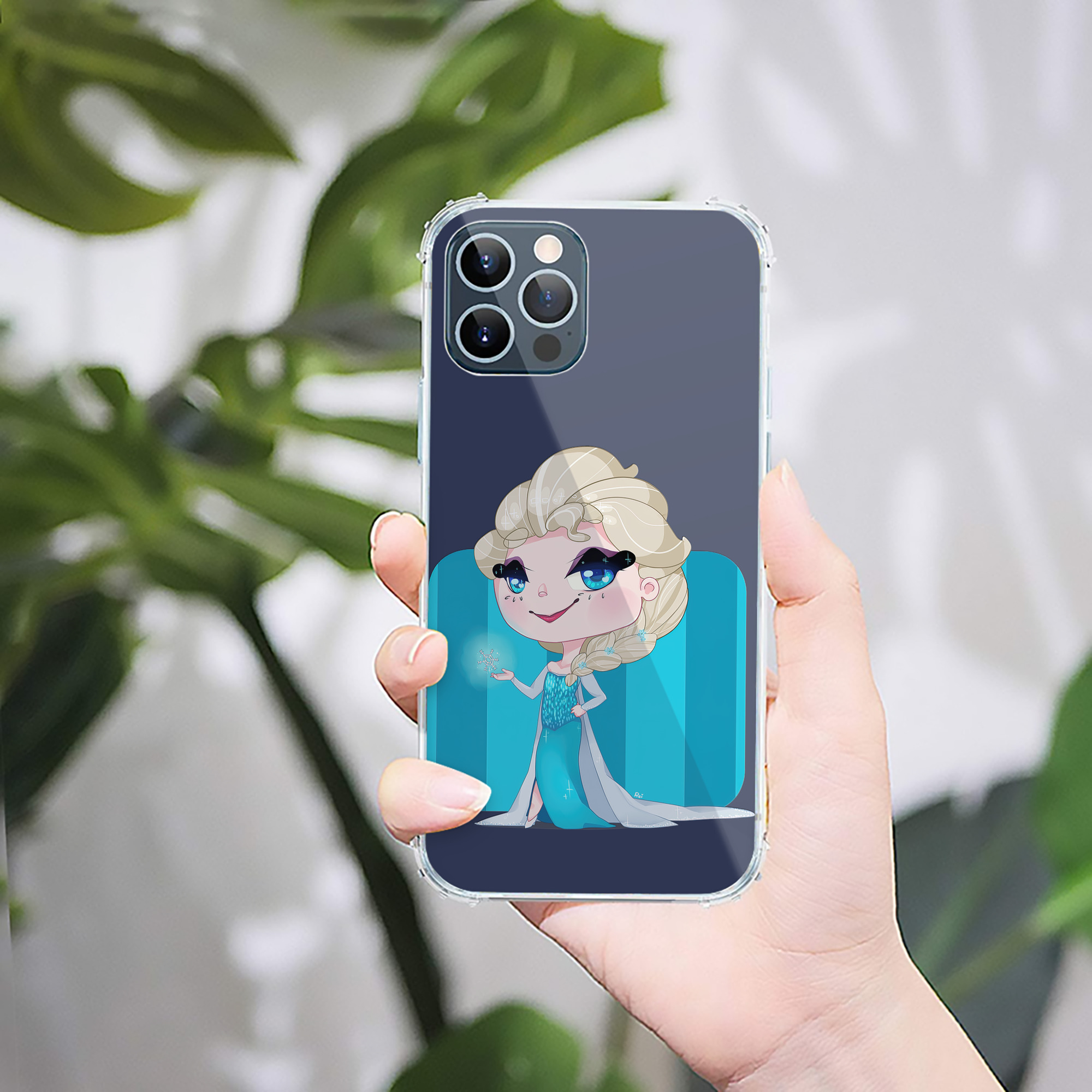 （画像用） アナと雪の女王 アンナ エルサ Frozen Anna Elsa 【iPhone 12シリーズ対応】透明スマホケース（クリアソフトケース）
